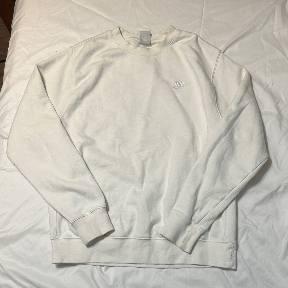 Nike Men's Cream Crewneck Sweater